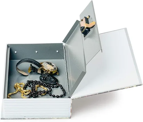 Vista 5 de Caja fuerte de almacenamiento de libro de diversión (9.5"×6"×2.2"), caja fuerte secreta tipo diccionario con cerradura de combinación de seguridad