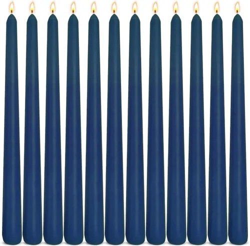 Vista 17 de 100 velas de iglesia con protectores de goteo para servicio devocional de vigilia a la luz de las velas, caja de 100 velas, blancas sin aroma de 5
