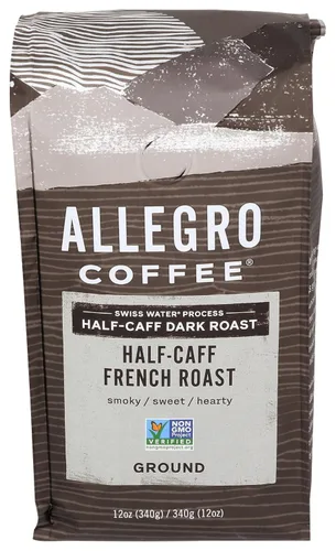 Vista 9 de Allegro Coffee Half Caff, café molido tostado francés, 12 oz