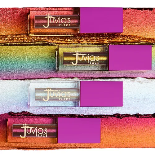 Vista 9 de Juvia's Place Culture Duochrome - Sombra de ojos líquida multicolor con purpurina para brillo, maquillaje brillante para ojos, kit de maquillaje