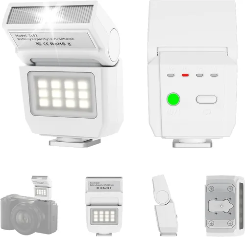 Vista 10 de Ulanzi SL03 Mini Flash Speedlite GN8 Potente 6500K Luz de flash en la cámara, 4 niveles de potencia, compatible con Sony