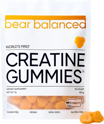 Vista 9 de Bear Balanced Gomitas de Creatina para Hombres y Mujeres - Creapure® Creatina Monohidrato, L-Teanina, L-Tirosina y B12 para el Crecimiento Muscular
