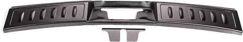 Vista 2 de Cubierta protectora de acero inoxidable 304 para parachoques de maletero interior, 2 calcomanías para Land Rover Range Rover Evoque 2020 (negro)