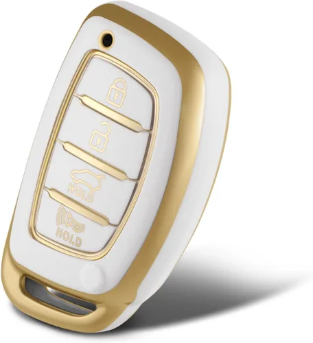 Vista 13 de Funda protectora inteligente de termoplástico con 4 botones para llave de Hyundai; funda compatible con los modelos Elantra, Ioniq, Sonata, Tucson