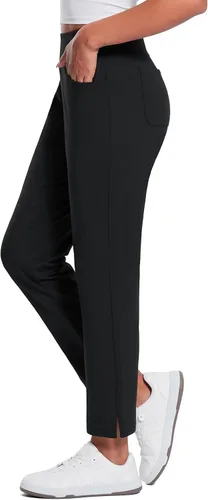 Vista 4 de baleaf Pantalones térmicos con forro polar para mujer para clima frío Negro