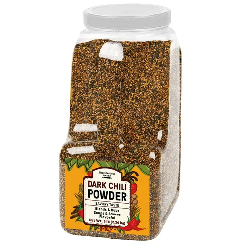 Vista 6 de Unpretentious Chile oscuro en polvo, 9.6 oz, sopas y salsas, sabroso sabor chile