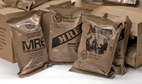 Vista 3 de Mre 2018 Inspector de fechas de comidas,listo para comer, caja de 12 genuino excedente US Militar.