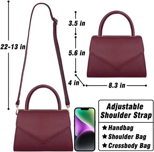 Vista 5 de Mini monedero pequeño con asa superior, bolsos de mano para mujer