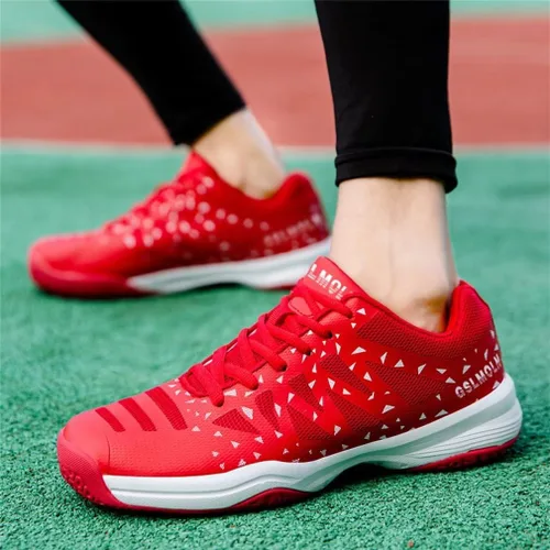Vista 6 de Jakcuz Zapatos de tenis de bádminton para mujer, zapatos de pickleball, squash, voleibol, con cordones, para entrenamiento de cancha en interiores
