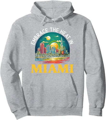 Vista 3 de Miami City Florida USA State America United States Pullover Hoodie