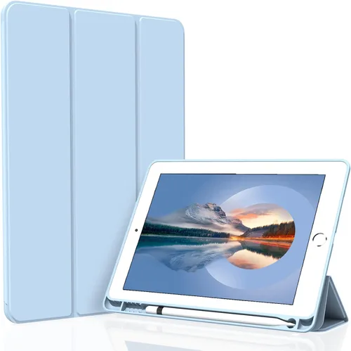 Vista 13 de Funda para iPad Air 3 / Pro de 10.5 pulgadas, ligera, delgada y suave TPU con soporte de triple pliegue, función de reposo/encendido automático