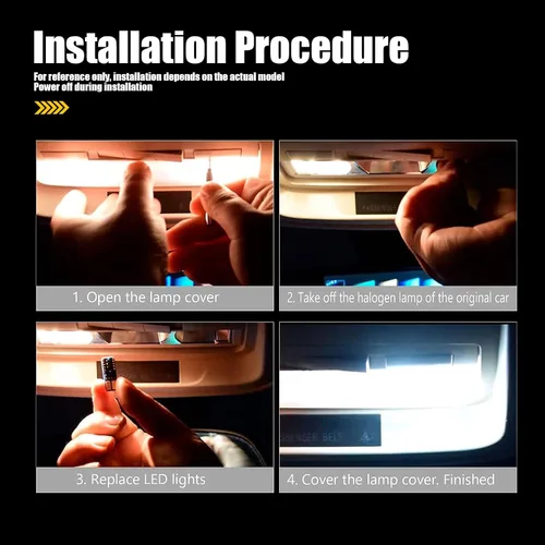 Vista 6 de 20 luces LED para techo de automóvil, 12 V, impermeables, de policarbonato de doble punta, luces de lectura interior de vehículo, accesorios