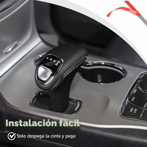 Vista 4 de JWWY Cubiertas para perillas de cambio Compatible con accesorios para Jeep Grand Cherokee 2014-2015 2 piezas Fibra de carbono