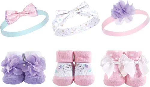 Vista 76 de Hudson Baby Conjunto de regalo de diadema y calcetines para niña