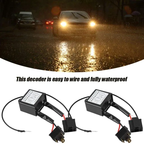 Vista 2 de Aramox Convertidor negativo, 2pcs aleación LED convertidor negativo interruptor negativo adaptador de arnés invertido polaridad para H4