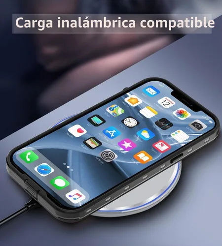 Vista 6 de Funda impermeable diseñada para iPhone 12, cuerpo completo, a prueba de polvo, a prueba de golpes, protector de pantalla integrado