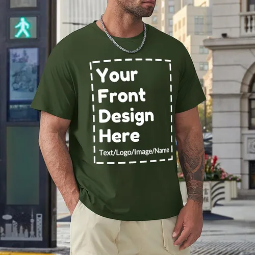 Vista 3 de Camiseta personalizada para hombres y mujeres, camisetas personalizadas para imprimir tu imagen, texto, logotipo, unisex para adultos