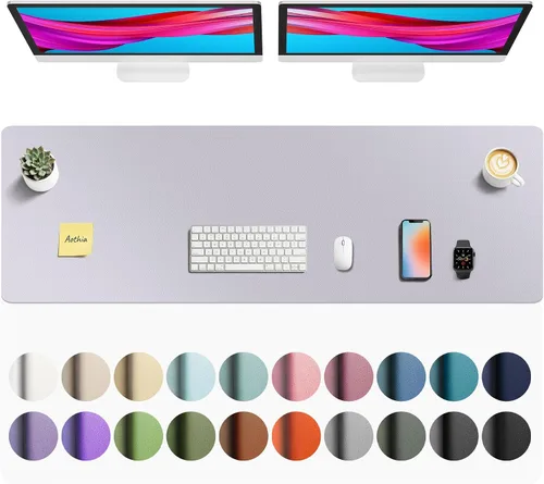 Vista 161 de Aothia - Protector de escritorio de cuero sintético grande, base antideslizante para mouse y superficie para escribir, impermeable, fácil de Agua