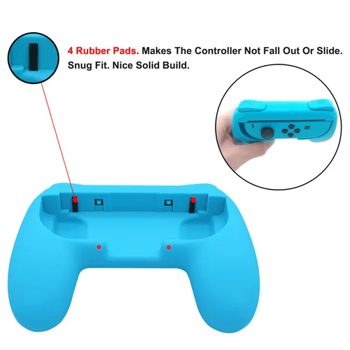 Vista 9 de FastSnail Charging Dock and 4 Pack Switch Grips Kit for Nintendo Switch Joy Con & OLED Model, Charger Stand Station with Charging Cable