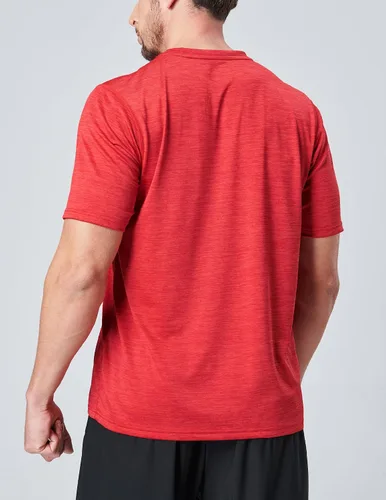 Vista 4 de Paquete de 5 camisetas de manga corta, con cuello redondo y de secado rápido para hombre, camisetas deportivas para correr, entrenar o ir al gimnasio