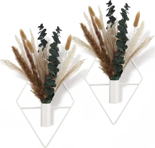 Vista 11 de Jexine - 2 macetas artificiales colgantes para decoración de pared, antiguas, eucalipto Cobre Antiguo