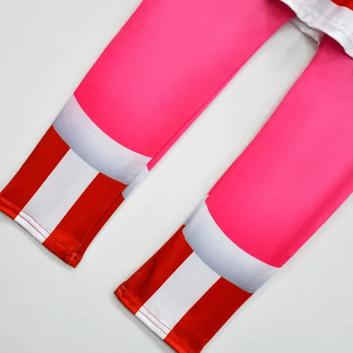 Vista 7 de Ubeufun Amiy Roise - Disfraz rojo con falda para niñas, overol de cosplay de Halloween con guantes, traje de fiesta para niños