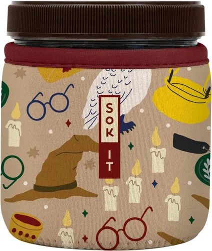 Vista 123 de Sok It IceCreamSok - Funda de neopreno aislada (flores abstractas, pintas de helado cónicas)