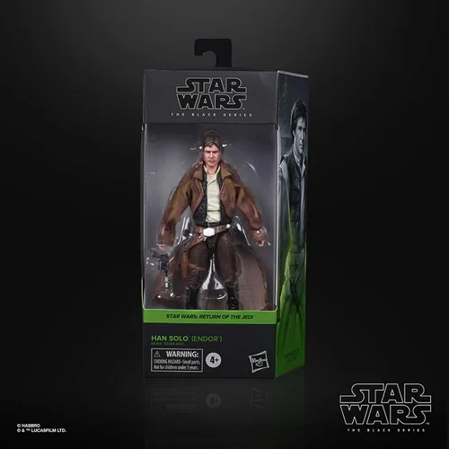 Vista 9 de Star Wars The Black Series Han Solo (Endor) - Figura de acción coleccionable de 6 pulgadas de la película “Return of The Jedi”, para niños de 4 años