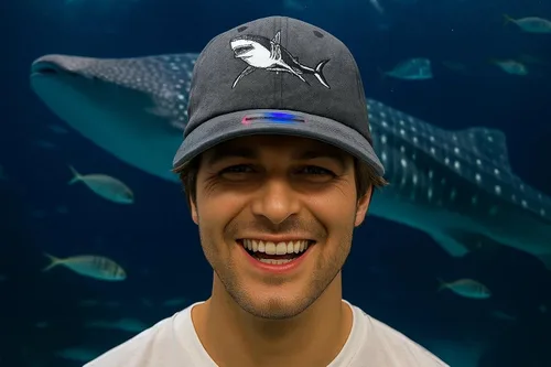 Vista 5 de Lobster Shark Hat, Adjustable Embroidered Sea Animal Dad Hat Sea Animal Lover Gift, Washed Black, Fine Stitch Embroidery, Adjustable Fit