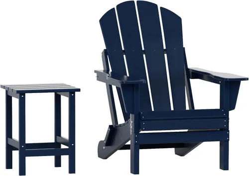 Vista 27 de WO Home Furniture - Juego de 3 sillas plegables para exteriores, mesa auxiliar, resistente a la intemperie y a los rayos UV, para césped, jardín