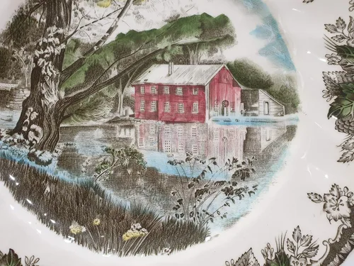 Vista 2 de Johnson Brothers The Friendly Village - Plato llano grande, multicolor