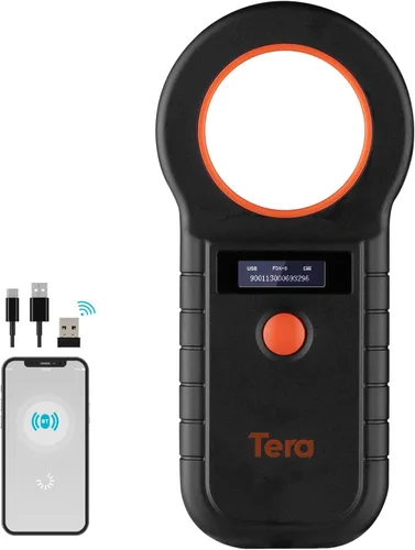 Vista 10 de Tera Lector de Microchip para Mascotas con Anillo D RFID Escáner de Identificación de Chips de Animales Portátil con Pantalla de Visualización OLED