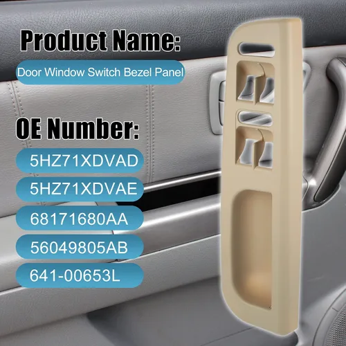 Vista 2 de X AUTOHAUX Interruptor de ventana de puerta Panel de bisel para Volkswagen Passat B5 Jetta Bora Golf MK4 1998-2004 3B1867171E Cubierta de control