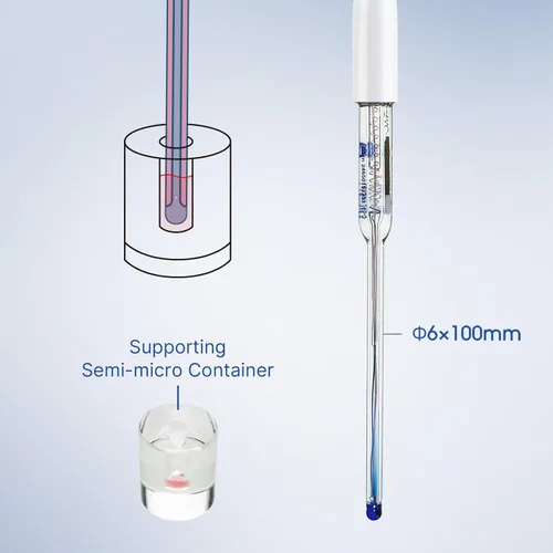 Vista 3 de Apera Instruments PH60Z-MS Kit de Probador de Medidor de pH Inteligente Portátil con Electrodo de pH Semi-Micro LabSen 246-5 ATC para Medición de pH