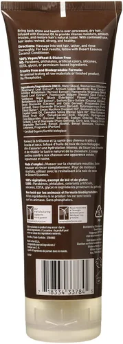 Vista 2 de Desert Essence Champú de coco, 8 onzas líquidas (paquete de 2) – Sin gluten, vegano, sin parabenos – Aceites orgánicos de coco, cáñamo y oliva +