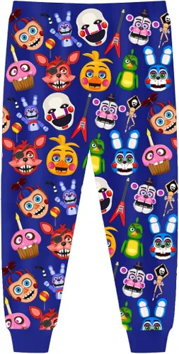 Vista 6 de IbdrY Freddy's - Juego de camisa de juego para niños, camiseta y pantalones, 2 piezas, caricaturas, gráfico, casual, manga larga, ropa para el hogar