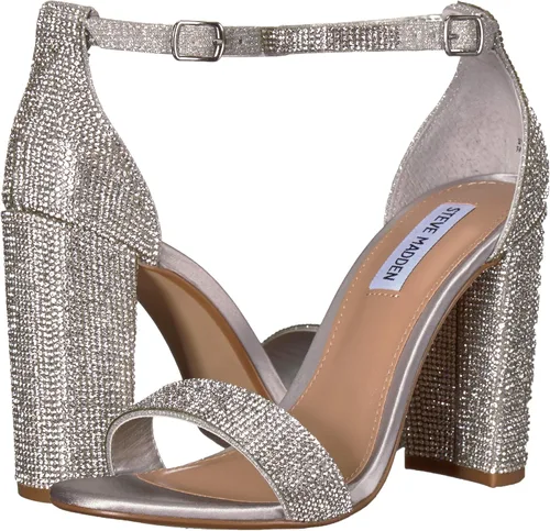 Vista 7 de Steve Madden mujeres Carrson cuero puntera abierta ocasión especial correa de tobillo san