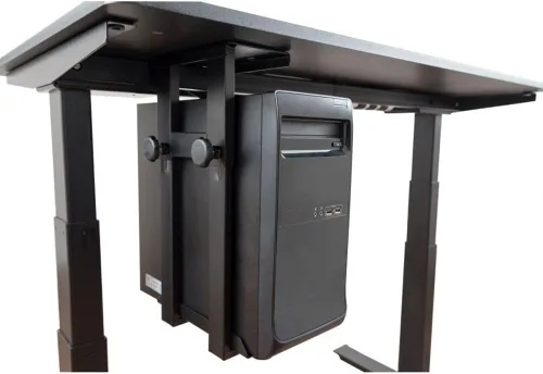 Vista 3 de Stand Up Desk Store Soporte de torre de computadora de escritorio ajustable para CPU debajo del escritorio