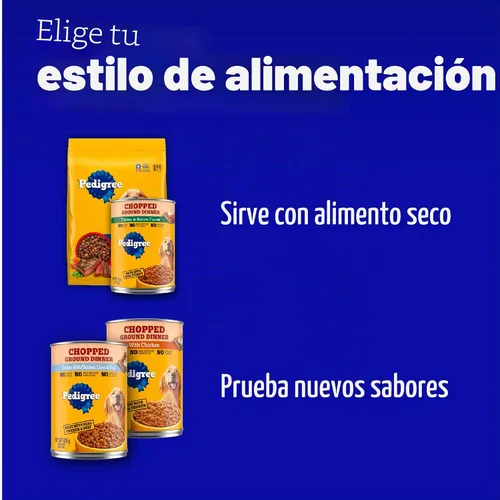 Vista 12 de Pedigree - Alimento húmedo para perros picado, carne de res, 13.2 onzas, 12 unidades 36 vitamins, minerals & amino acids, 30%+ water for