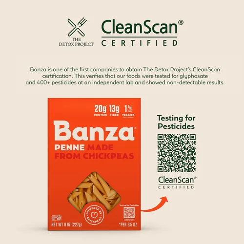 Vista 3 de Banza - Pasta de codos de garbanzos - Pasta sin gluten, alta en proteínas y baja en carbohidratos - 8 oz