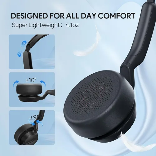 Vista 3 de Yealink UH42 USB-C/A Mono Auriculares con Micrófono para Computadora PC, Auriculares con Cable Certificados Equipos, Micrófono con Cancelación