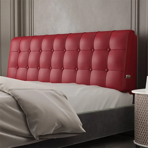 Vista 9 de Almohada de lectura con respaldo de cabecera rectangular, cojín de respaldo de cuña grande para reposo en cama, cojín extraíble para dormitorio
