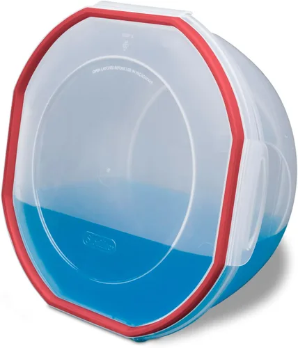 Vista 4 de Sterilite Recipiente con sello ultrasellado de 2.5 cuartos de galón, recipiente hermético para almacenamiento de alimentos, plástico, tapa