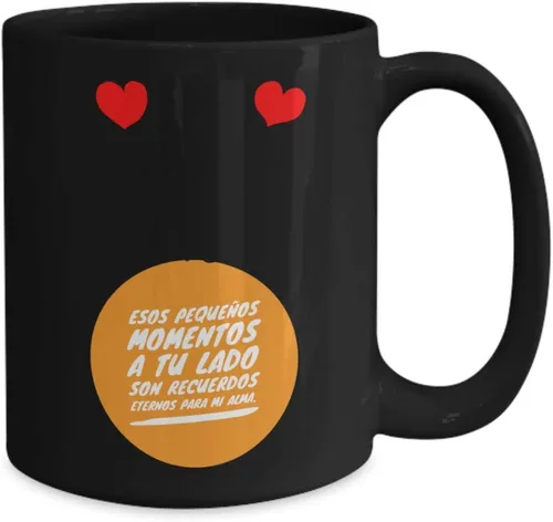 Vista 2 de Regalo para novio Taza de Cafe para novio Regalo perfecto para San Valentín, aniversario y para enamorado Vaso con afirmaciones positivas