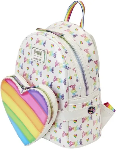 Vista 6 de Mini mochila Lisa Frank Logo Heart Rainbow de Loungefly, Varios