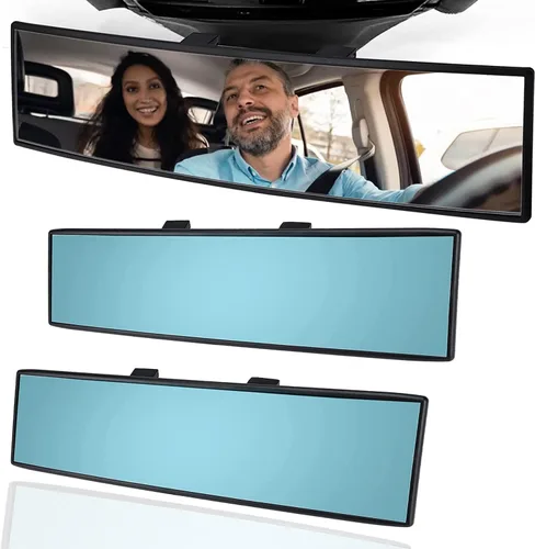 Vista 8 de OBTANIM Espejo retrovisor para automóvil de 10.6 pulgadas, vidrio HD, antirreflejo, clip panorámico gran angular, accesorios para espejo retrovisor
