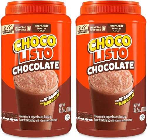 Vista 10 de Chocolisto - Bebida instantánea de chocolate, bebida nutritiva con vitaminas y minerales, 10.5 onzas, paquete de 1.
