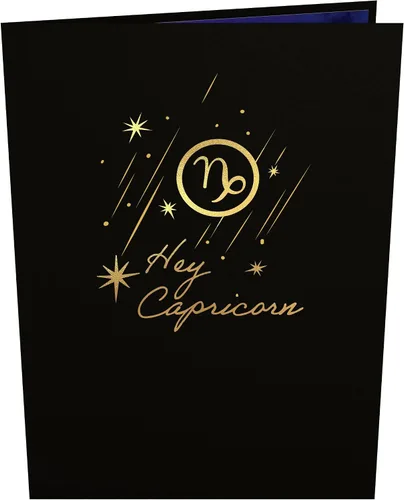 Vista 4 de Lovepop Tarjeta emergente de cumpleaños del zodiaco Capricornio, 5 x 7 pulgadas, tarjeta de cumpleaños para mujer, tarjeta de felicitación emergente