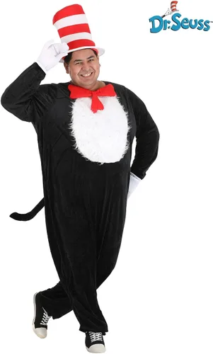 Vista 2 de Dr. Seuss - Disfraz de The Cat in the Hat para adultos, talla L