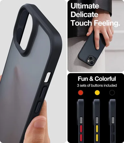 Vista 6 de TORRAS Funda diseñada a prueba de golpes para iPhone 13 Mini, protección militar contra caídas de 10 pies, parte trasera translúcida